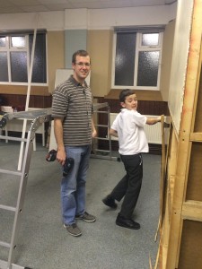 Grant and I breaking stuff apart!